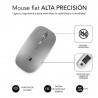 Mouse Bluetooth Wireless Subblim SUBMO-DFLAT22 Argentato 1600 dpi