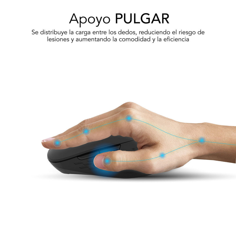 Mouse senza Fili Subblim SUBMO-EDCUR01 Nero 1600 dpi