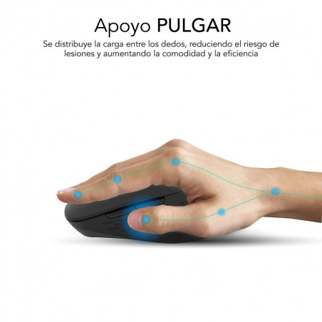 Mouse senza Fili Subblim SUBMO-EDCUR01 Nero 1600 dpi