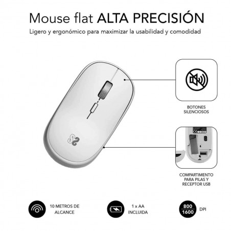 Souris sans-fil Subblim SUBMO-RFM0001 Argenté 1600 dpi
