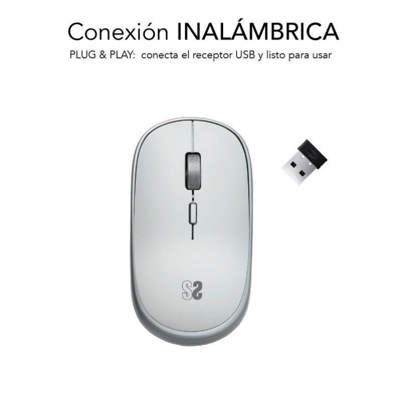 Mouse senza Fili Subblim SUBMO-RFM0001 Argentato 1600 dpi
