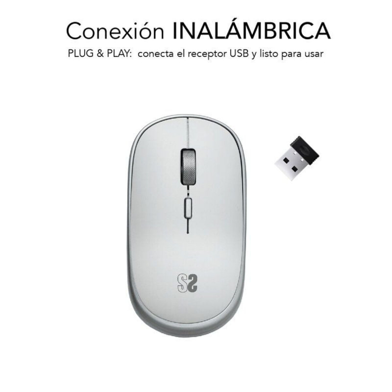 Mouse senza Fili Subblim SUBMO-RFM0001 Argentato 1600 dpi