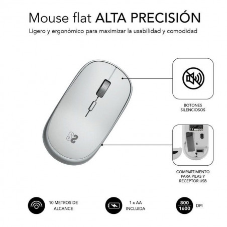Wireless Mouse Subblim SUBMO-RFM0001 Silver 1600 dpi