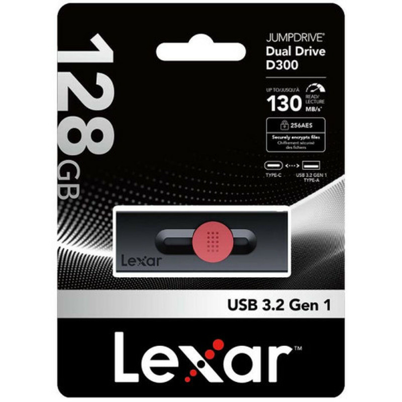 Memória USB Lexar LJDD300128G-BNBNG