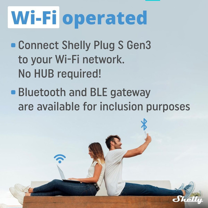 Smart Plug Shelly 85366990 Wi-Fi 230 V 10 A