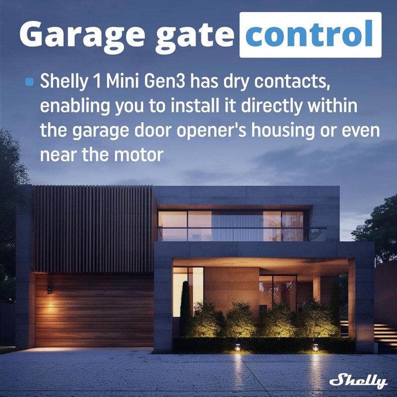 Tomada Inteligente Shelly MINI 1 GEN3 RELE WIFI BT Bluetooth Wi-Fi Bluetooth 4.2