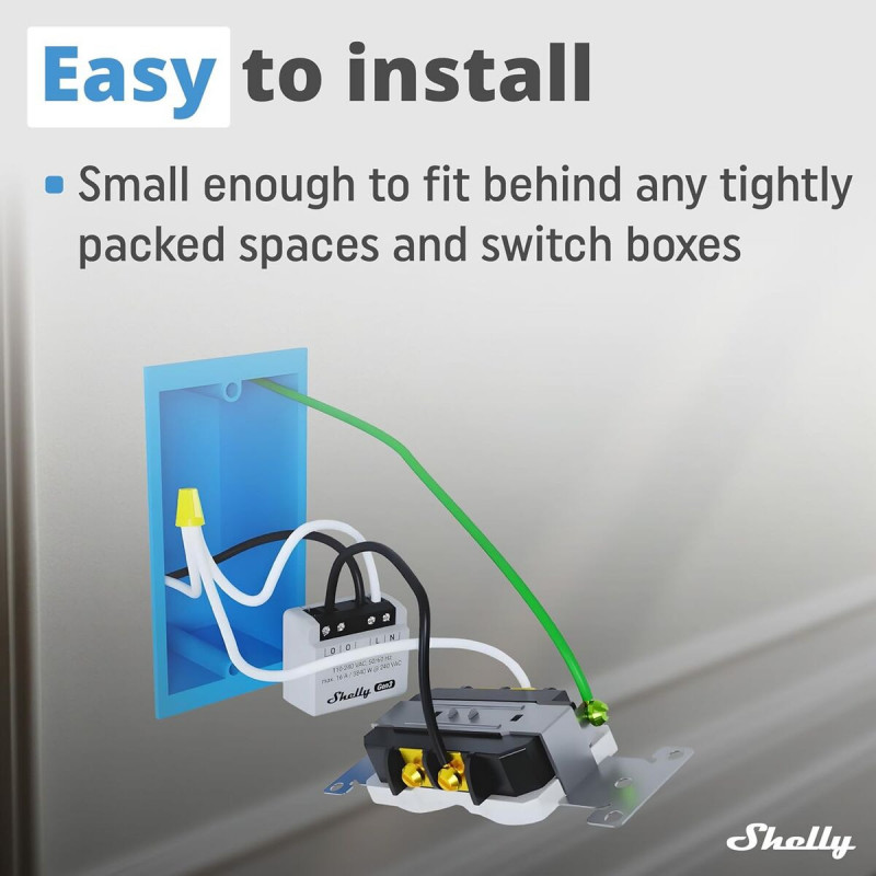 Smart Plug Shelly MINI 1PM GEN3 Bluetooth Wi-Fi Bluetooth 4.2