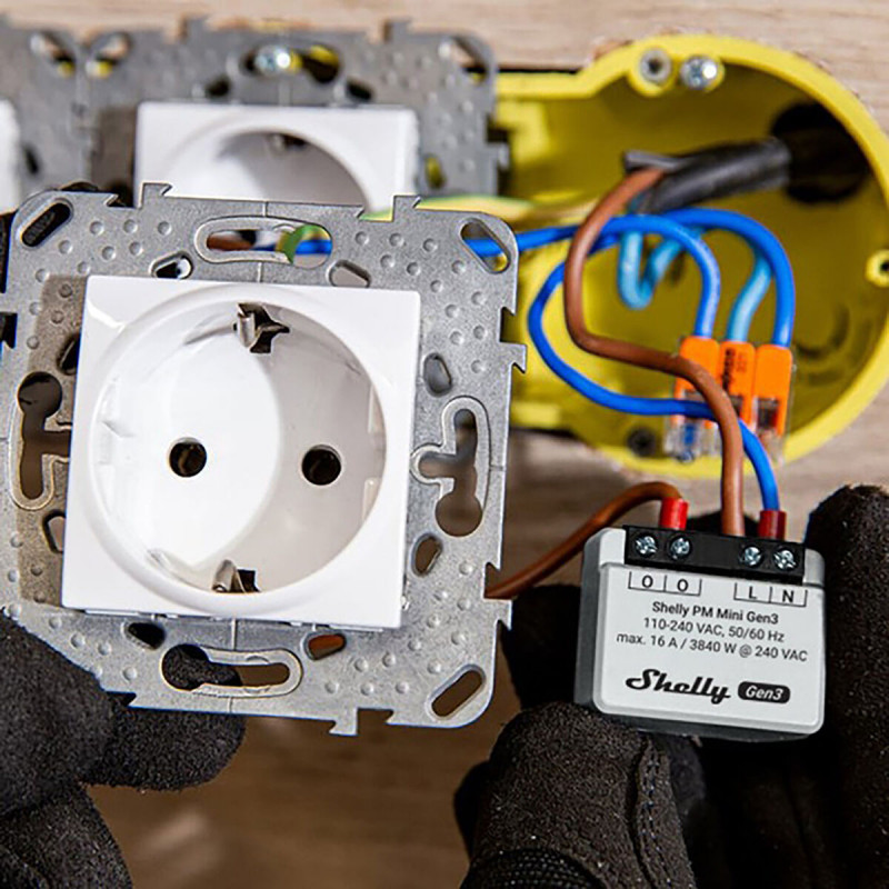 Intelligenter Stecker Shelly MINI 1PM GEN3 Bluetooth Wi-Fi Bluetooth 4.2