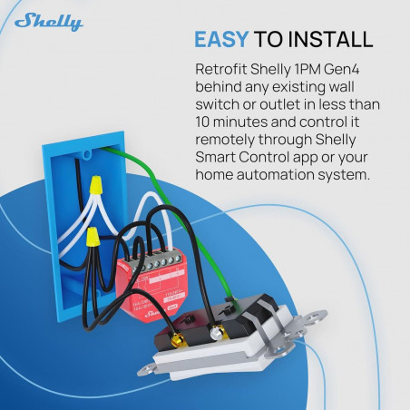 Tomada Inteligente Shelly S4SW-001P16EU Bluetooth Wi-Fi Bluetooth 5.0 10 A