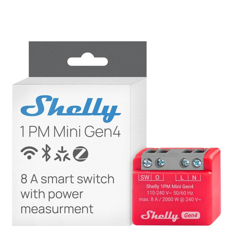 Shelly Módulo switch Gen 4 1PM Mini Wi-Fi BT