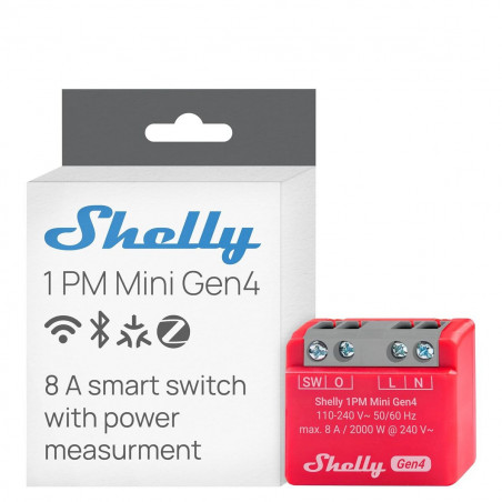 Prise Intelligente Shelly S4SW-001P8EU Bluetooth Wi-Fi Bluetooth 5.0