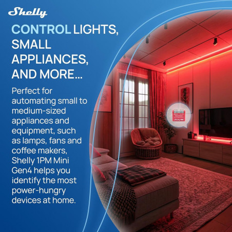 Prise Intelligente Shelly S4SW-001P8EU Bluetooth Wi-Fi Bluetooth 5.0