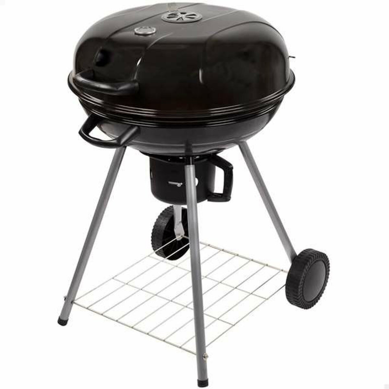 Coal Barbecue with Wheels Aktive Textilene 57 x 86 cm Black
