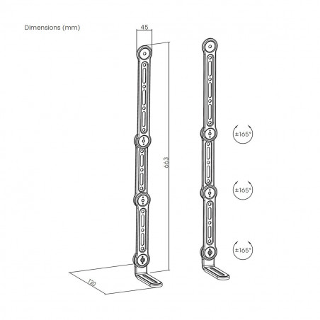 Stand regolabile Aisens SPK04U-377 Nero