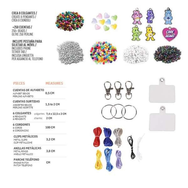 Kit per Creare Braccialetti Care Bears 25,5 x 25,5 x 5 cm