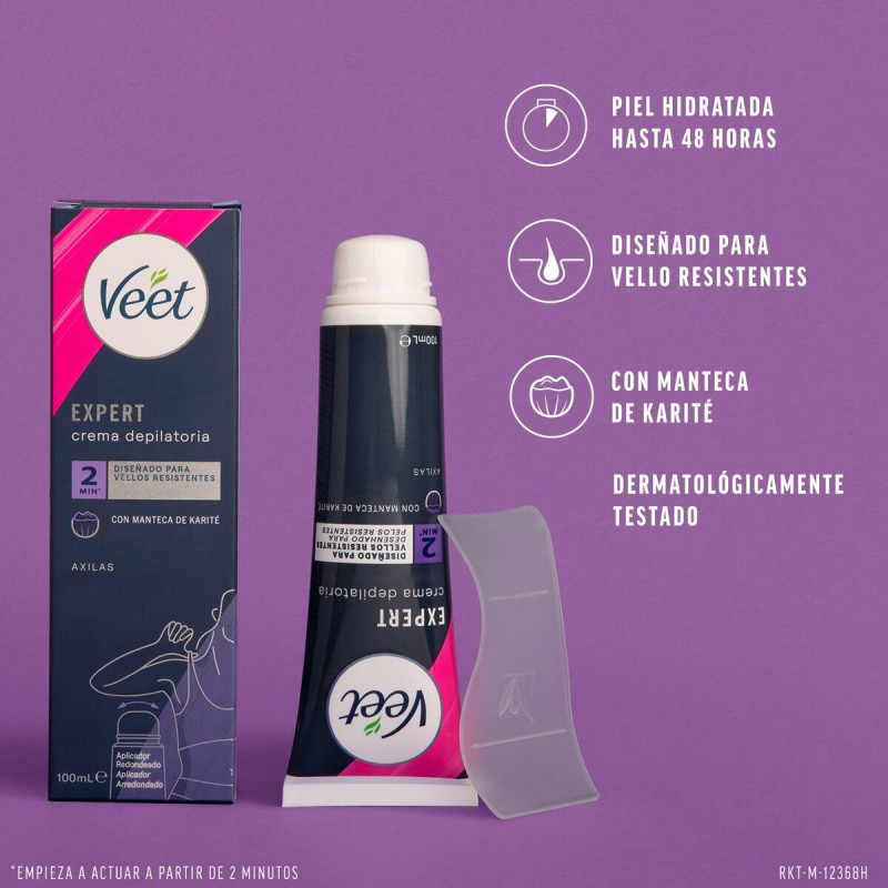 Crema Depilatoria Corpo Veet Expert 100 ml Ascelle