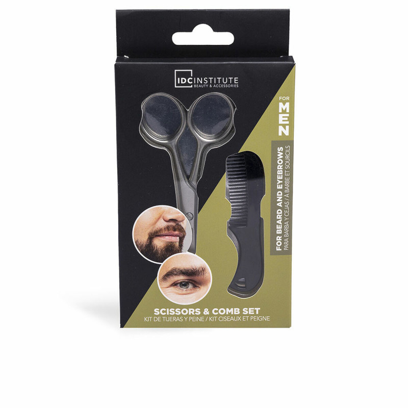 Ensemble pour le Soin de la Barbe IDC Institute SCISSORS & COMB 2 Pièces