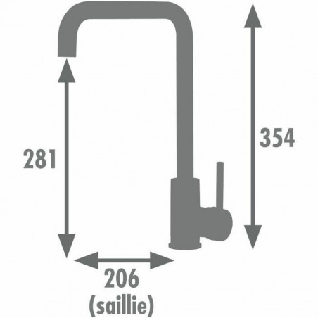 Mitigeur Edouard Rousseau SOTO Chrome Forme en C
