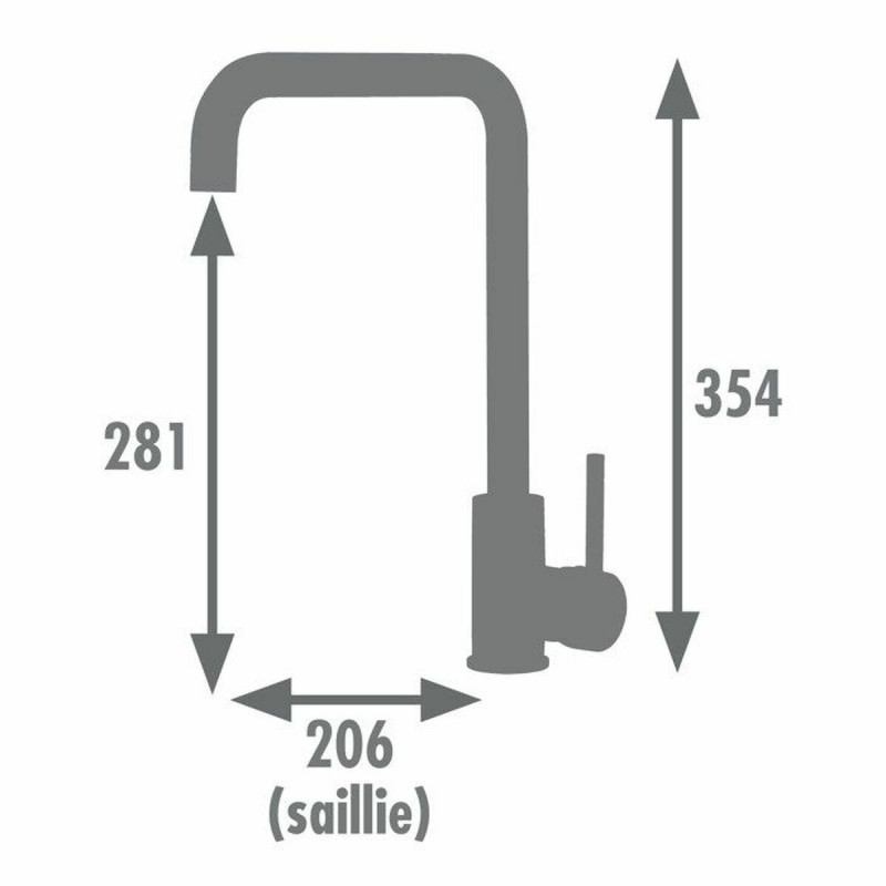 Grifo Monomando Edouard Rousseau SOTO Cromo Forma de C
