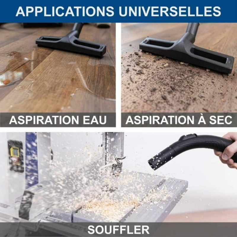 Aspirador em seco e húmido Scheppach 1400 W 2000 W 20 kPa 50 L