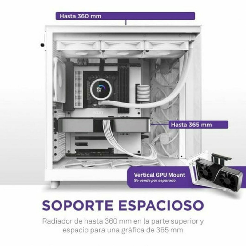 Caja Semitorre ATX NZXT CC-H61FW-R1 Blanco