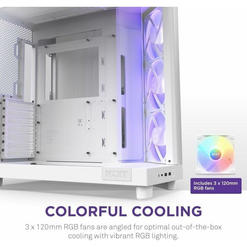 Boîtier ATX semi-tour NZXT CC-H61FW-R1 Blanc