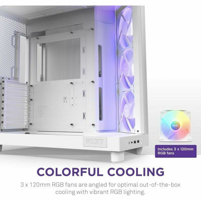 Boîtier ATX semi-tour NZXT CC-H61FW-R1 Blanc