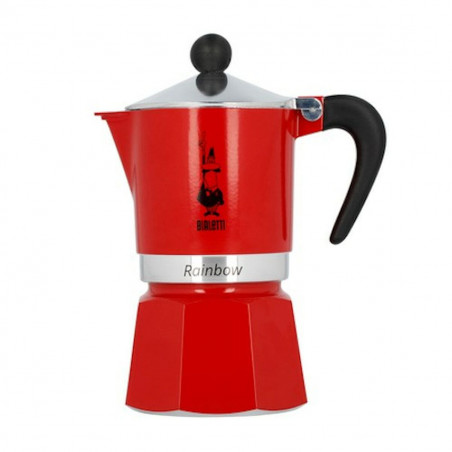 Cafetera Italiana Bialetti Rainbow rouge 6 Tazas Aluminio
