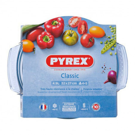 Casseruola con coperchio in vetro Pyrex 118A000/5043 Trasparente Vetro