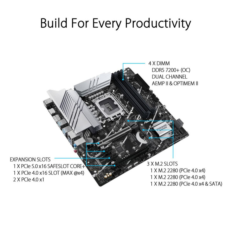 Placa Mãe Asus PRIME Z790M-PLUS LGA 1700