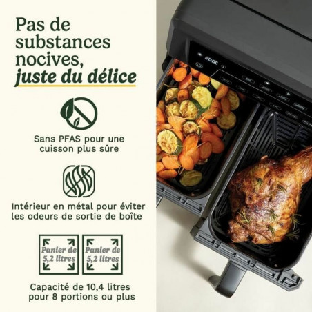 Fritadeira de Ar Cuisinart AFD10XBLE Preto 2400 W 10,4 L