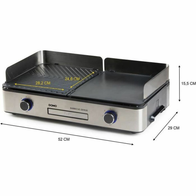 Plancha de Cocina DOMO Negro 2200 W