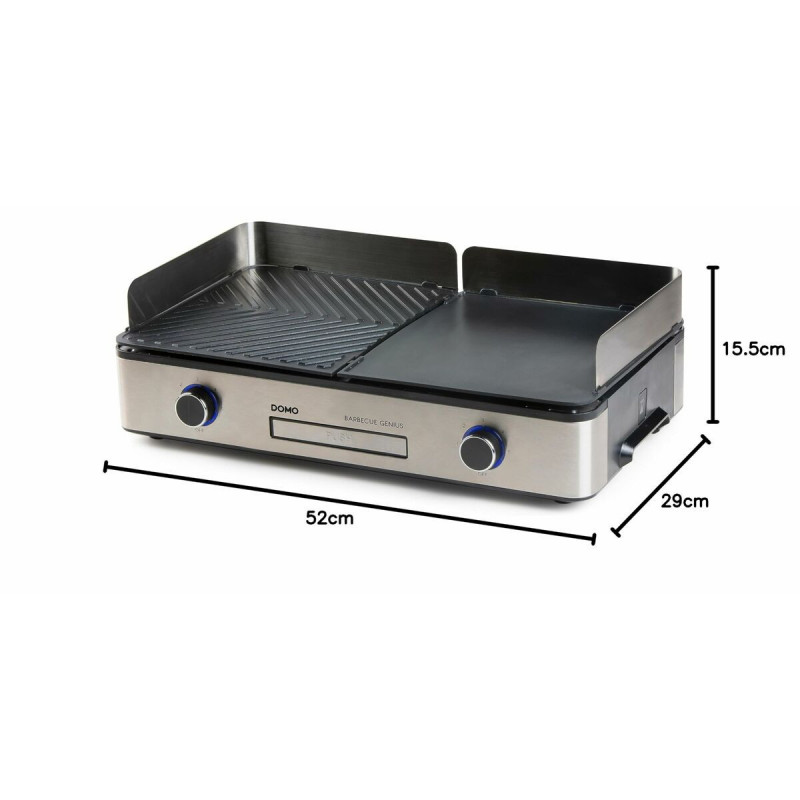 Plancha de Cocina DOMO Negro 2200 W
