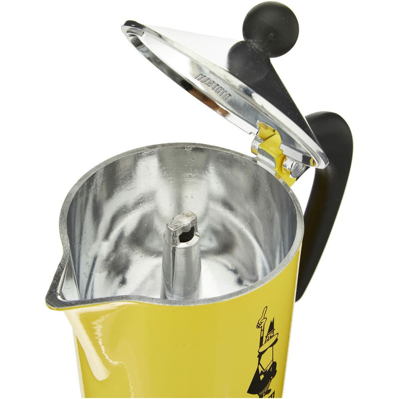 Cafeteira Italiana Bialetti Rainbow Amarelo Jaune Metal 6 Copos