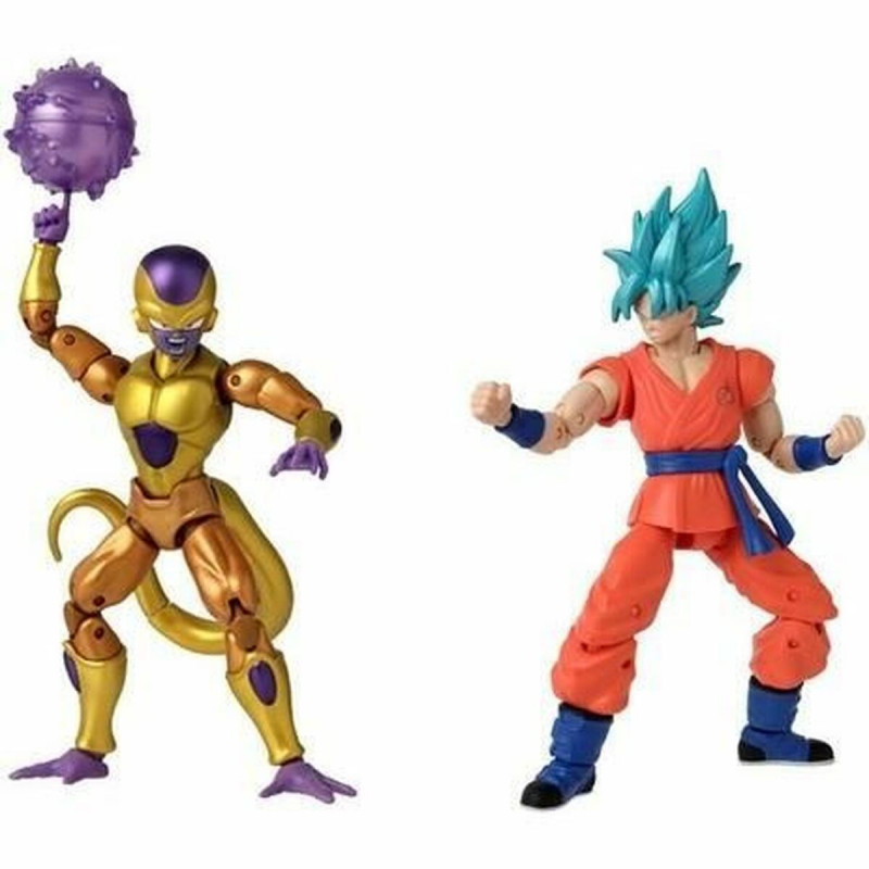 Figuras de Ação Dragon Ball Super Dragon Stars: Golden Frieza vs Super Saiyan Blue Goku 17 cm