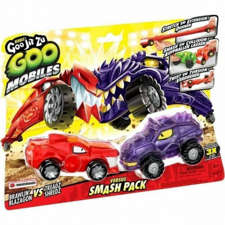Set veicoli Moose Toys GOO MOBILES - BLAZAGON VS TREADS SHREDZ Rosso