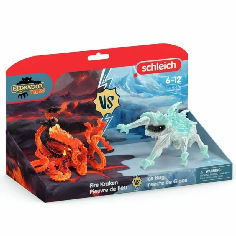 Acessórios para Casa de Bonecas Schleich Lava Octopus vs Ice Bug Duo