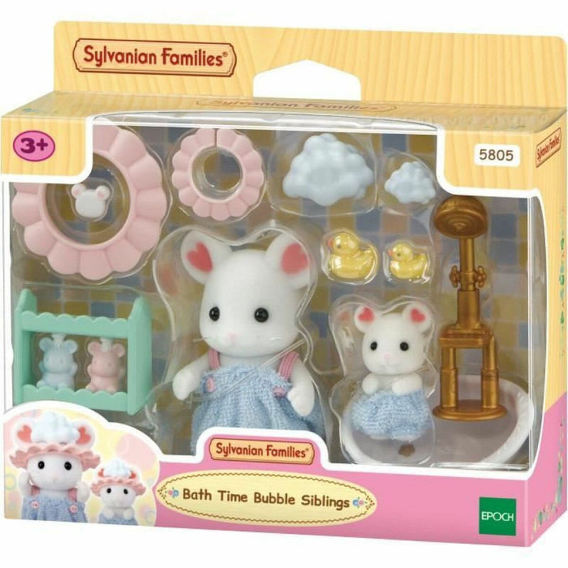 Personnage articulé Sylvanian Families Baño de malvaviscos de los hermanos ratones animaux