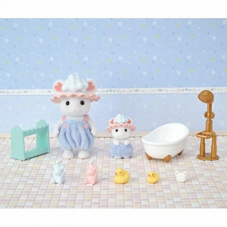 Jointed Figure Sylvanian Families Baño de malvaviscos de los hermanos ratones animals