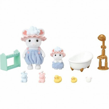 Figura articulada Sylvanian Families Baño de malvaviscos de los hermanos ratones animais