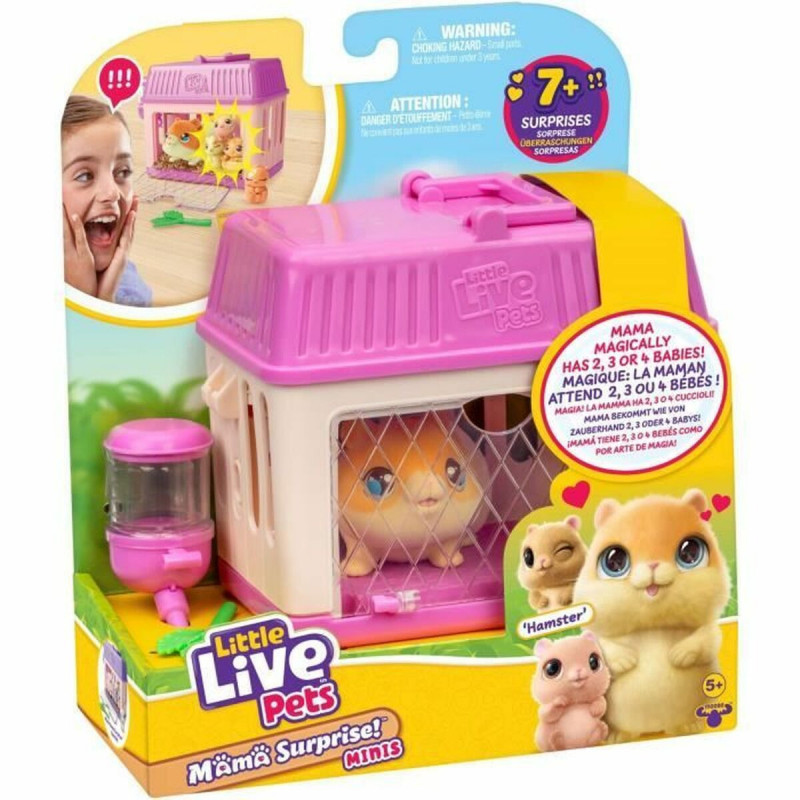 Peluche Little Live Pets Mama Surprise Hamsters Naranja Orange Felpa Hámster