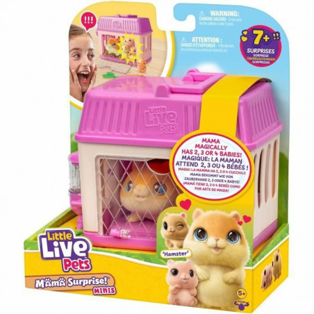 Peluche Little Live Pets Mama Surprise Hamsters Laranja Orange Felpa Hamster