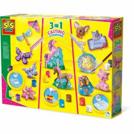 Set de Plasticina SES Creative Molding and painting - 3 in 1