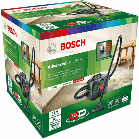 Aspirapolvere a umido e a secco BOSCH AdvancedVac 18V-8 8 L