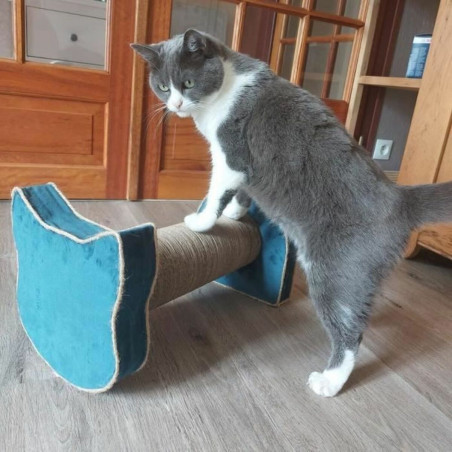Scratching Post for Cats Tyrol Blue Cardboard 44 x 22 x 21 cm