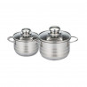 Casseroles Fackelmann Elo Brillant Acier 1,75 L 1,25 L 2 Pièces