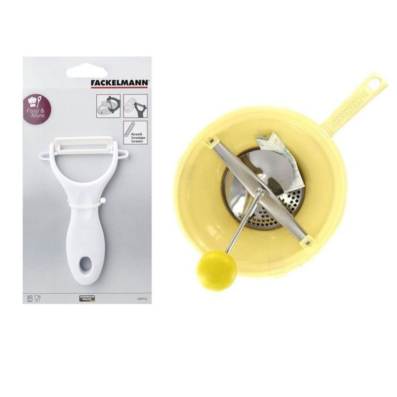 Éplucheuse et râpe à légumes Fackelmann Vert Céramique Acier inoxydable Plastique 20 x 40 x 30 cm 2 Pièces