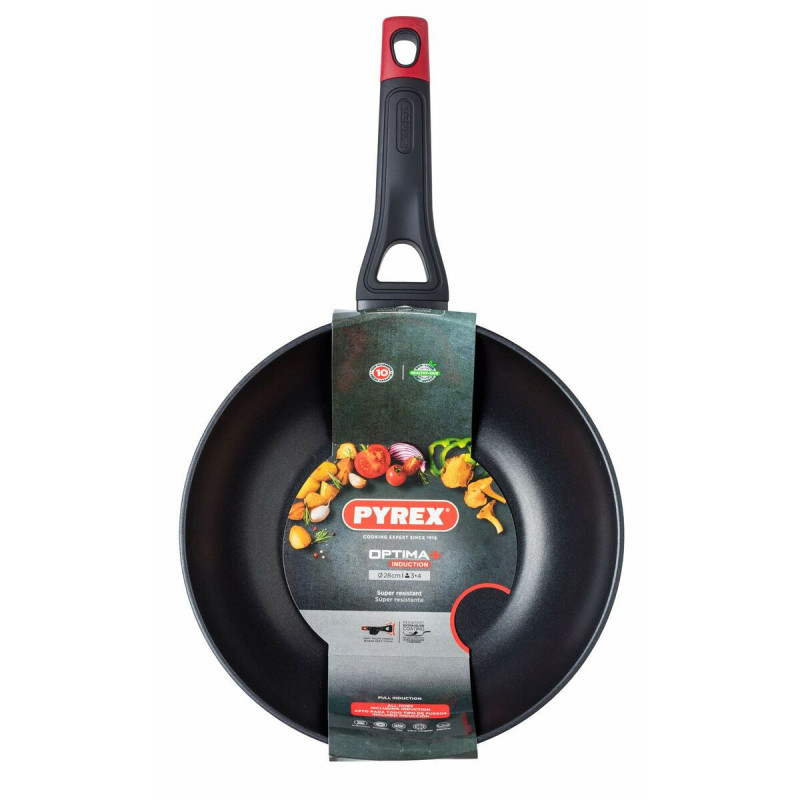 Wok Pfanne Pyrex Schwarz Aluminium