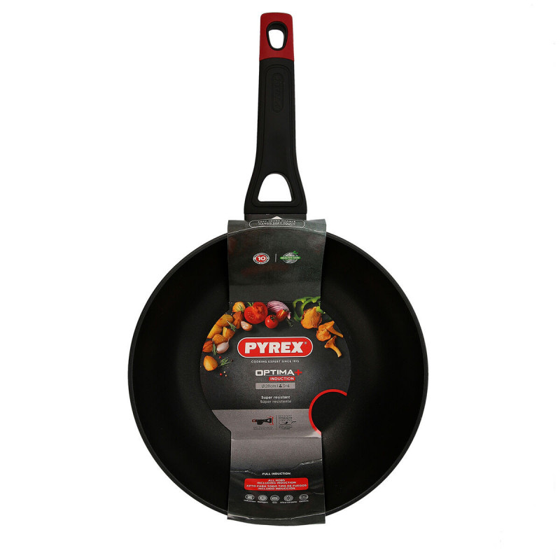 Wok Pfanne Pyrex Schwarz Aluminium