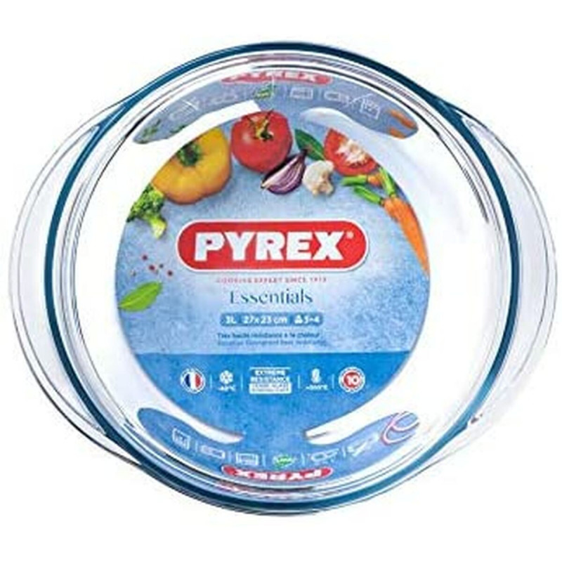 Caçarola com Tampa Pyrex Essentials 23 x 11 x 27 cm Transparente Vidro 32 L